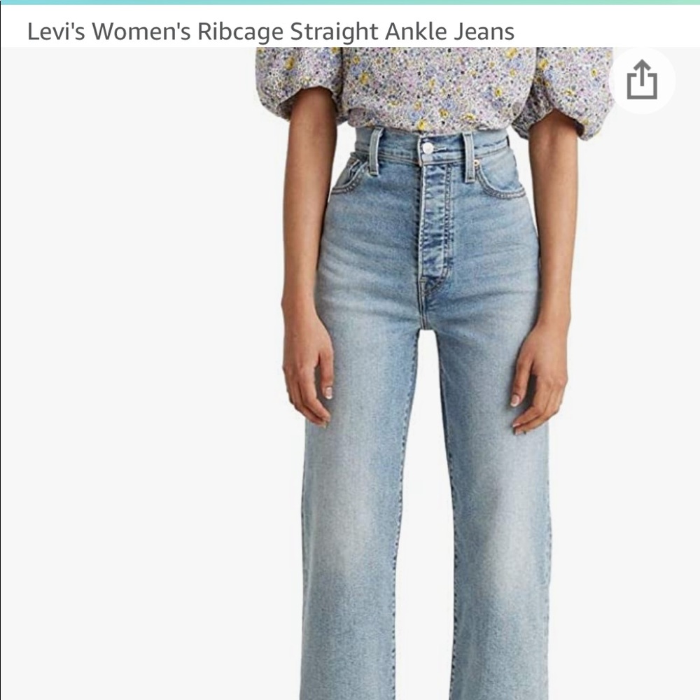 Levi’s Ribcage Straight Ankle Jeans - Worn Out Waterless